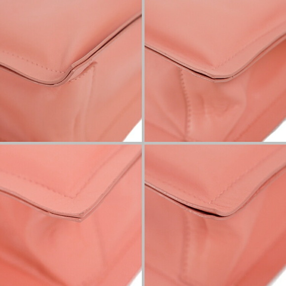 Salvatore Ferragamo VIVA Vara Rion Shoulder Bag Calfskin Coral Pink Pouch - Picture 6 of 11